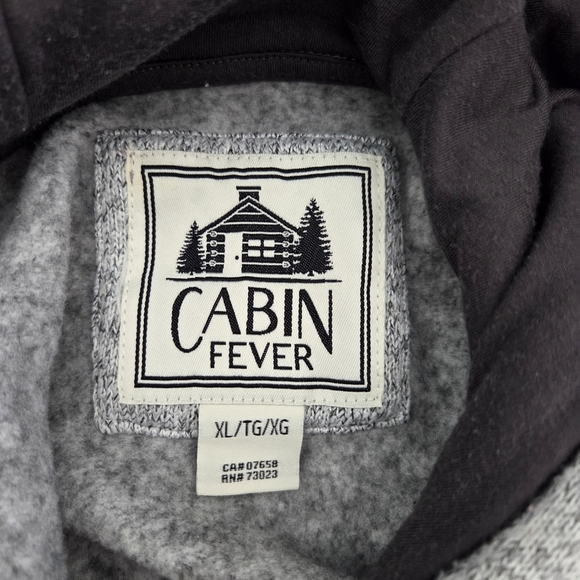 Cabin Fever Gray Women's Oversized Hoodie With Zippered Pockets Size XL - Picture 8 of 8
